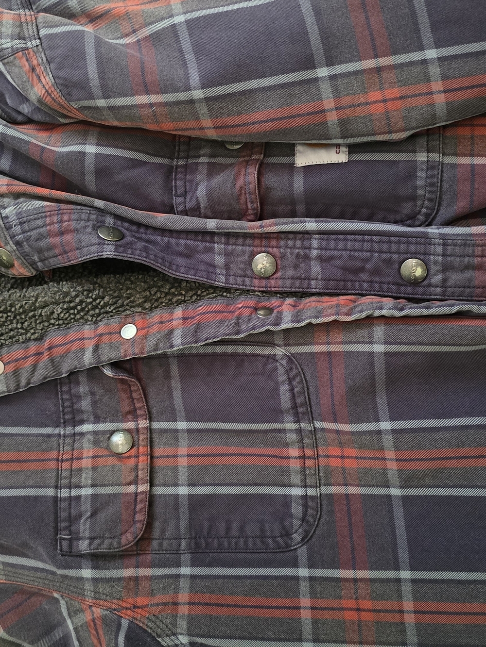 Carhartt Plaid Jacket in Navy, Red and Gray